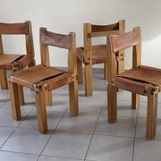 Lot de 4 chaises S11 Pierre Chapo