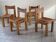 Set of 4 S11 chairs by Pierre Chapo