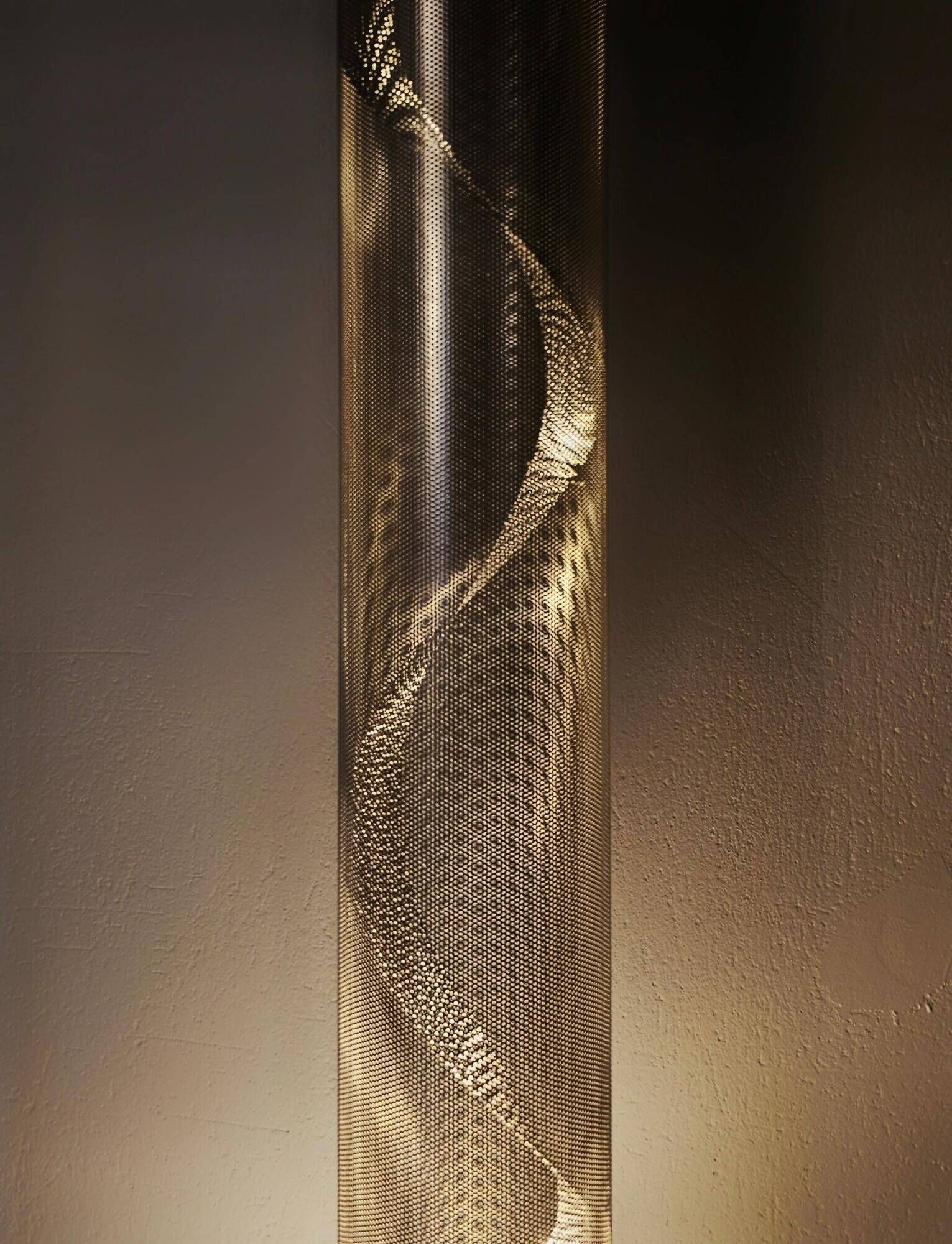 Postmodern tubular floor lamp "Tall Spiral No.5" by Thierry Vide 1999