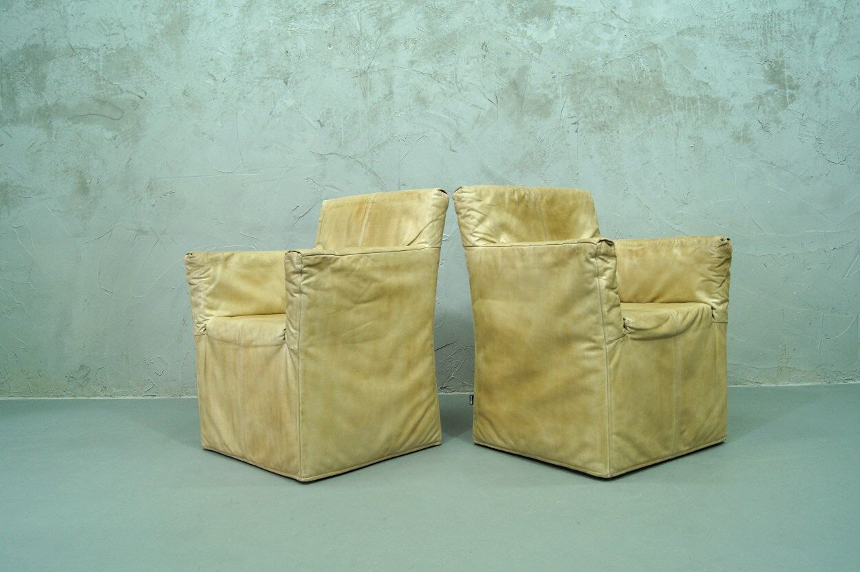 A pair of brutalist armchairs by Gerard van den Berg for Montis, 1970s