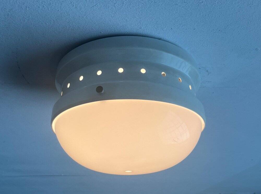 Mid-century Italian space age ceiling lamp by Gianemilio, Pietro and Anna Monti for Kartell, 1950s.