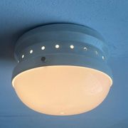 Mid-century Italian space age ceiling lamp by Gianemilio, Pietro and Anna Monti for Kartell, 1950s.