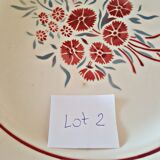 Flat porcelain plates Badonviller model Francine