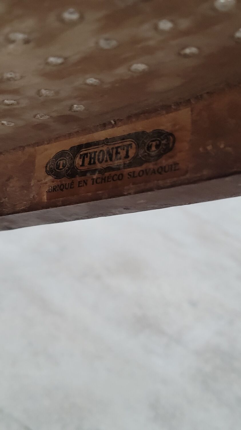 Set of 3 old Thonet bistro chairs