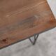 Console solid wood on black pins feet