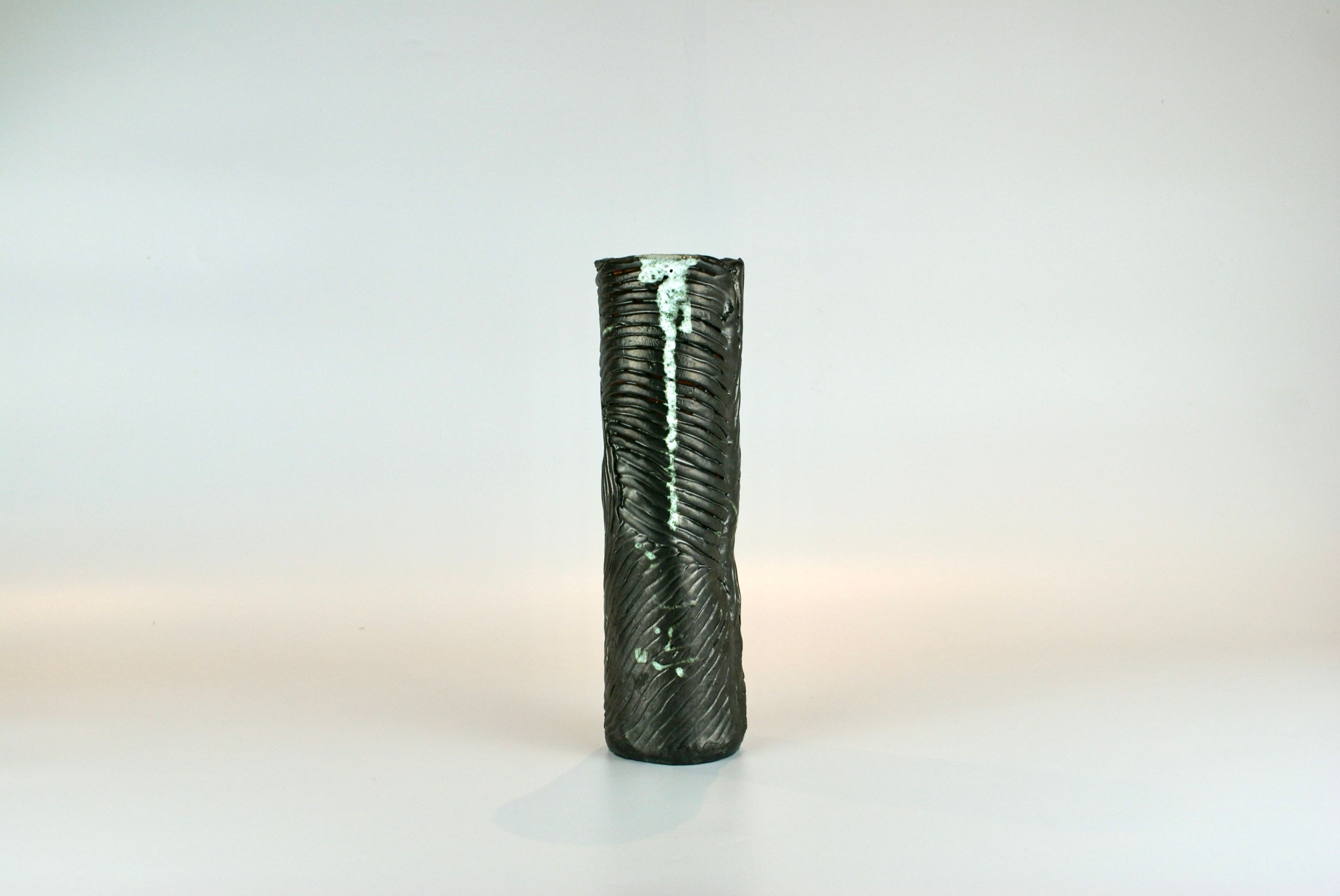 Brutalist ceramic vase, studio pottery