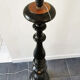 2 solid wooden lampposts