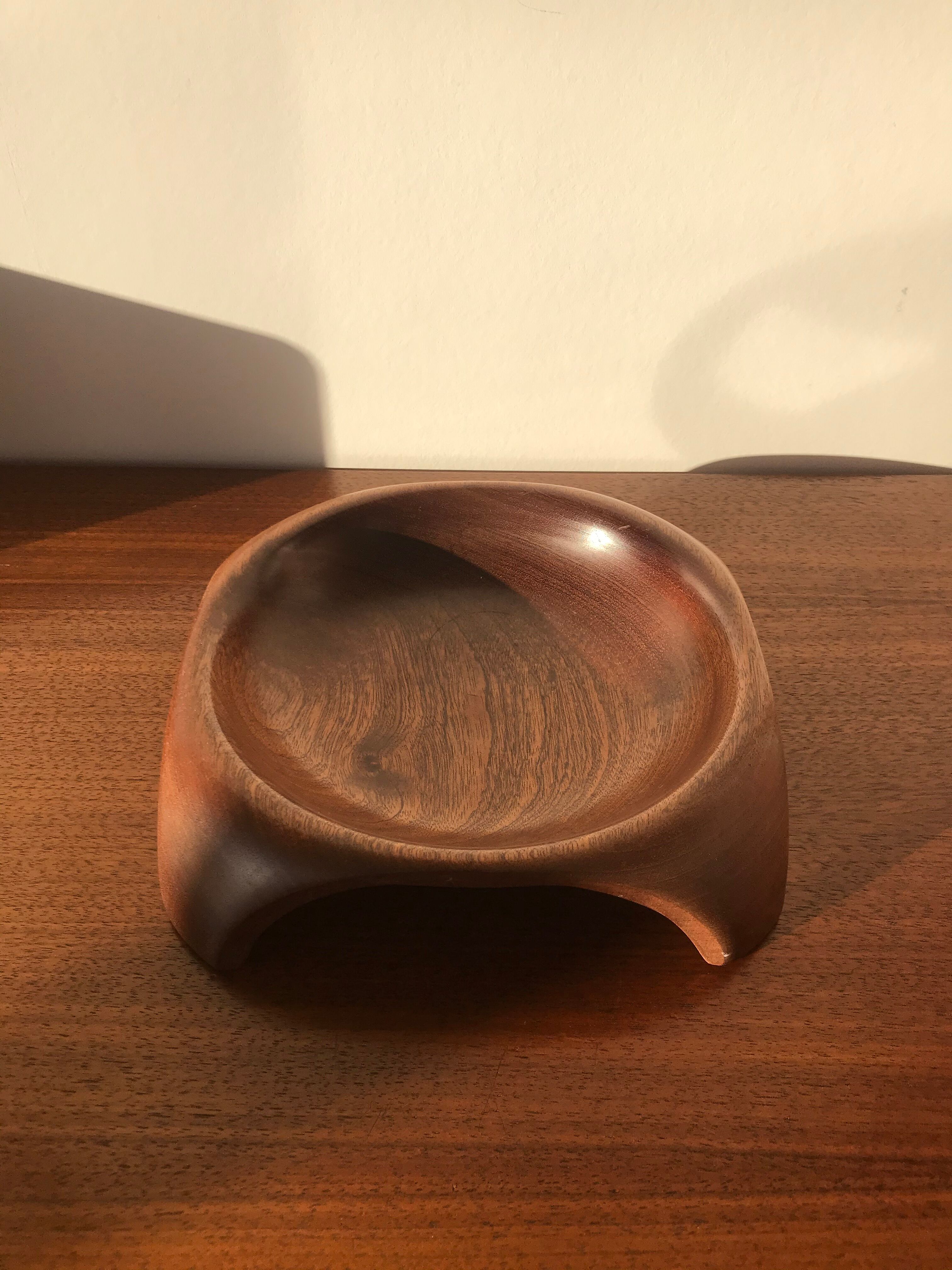 Scandinavian wooden trinket bowl