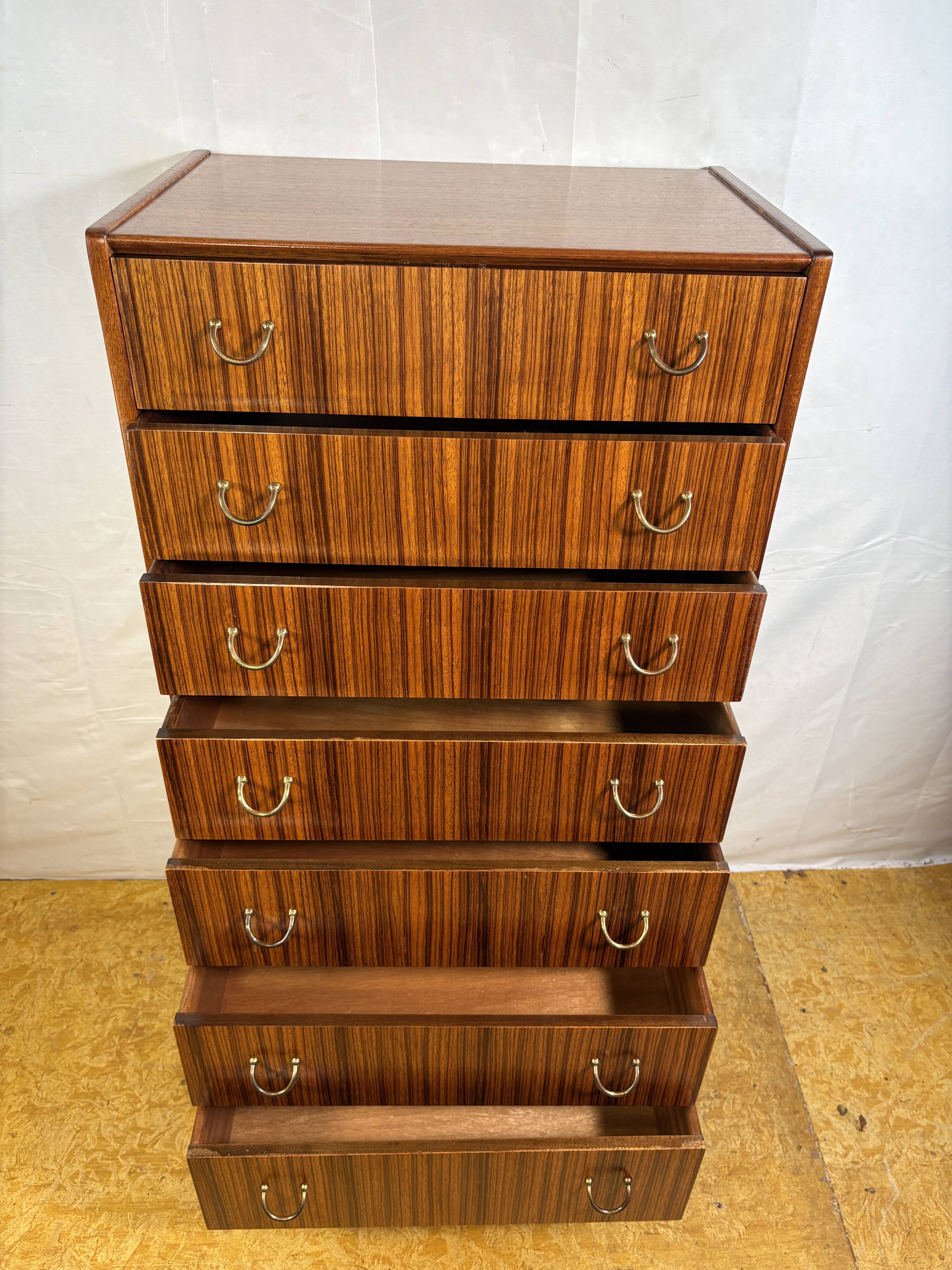Mid Century Retro Vintage G-Plan Librenza Teak Wood Tallboy 1950s  E.Gomme