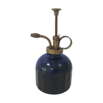 Vaporisateur vintage en verre bleu cobalt