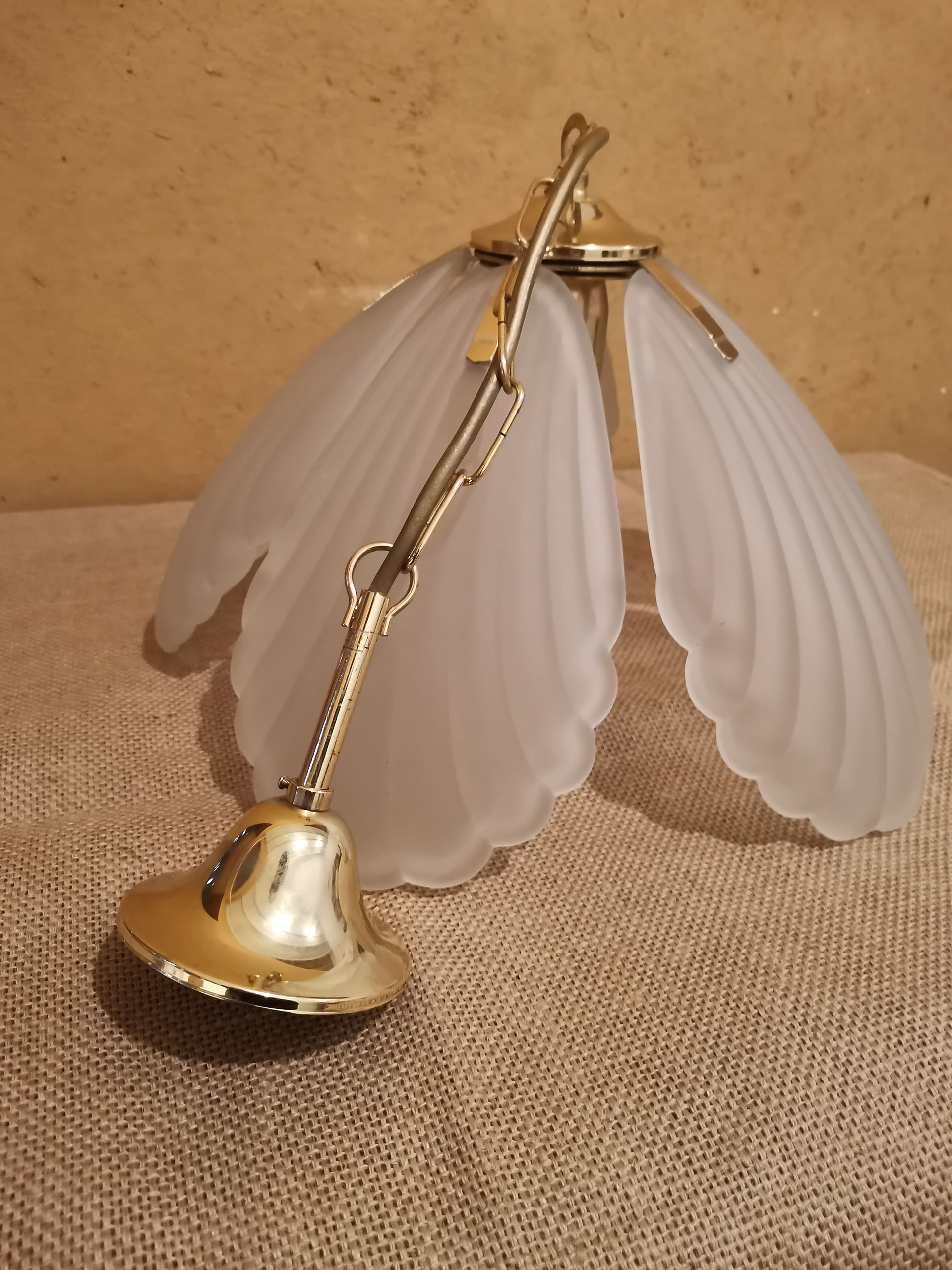 Suspension tulip glass paste and brass