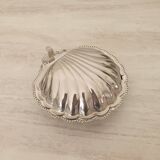 Stainless steel and glass shell butter dish