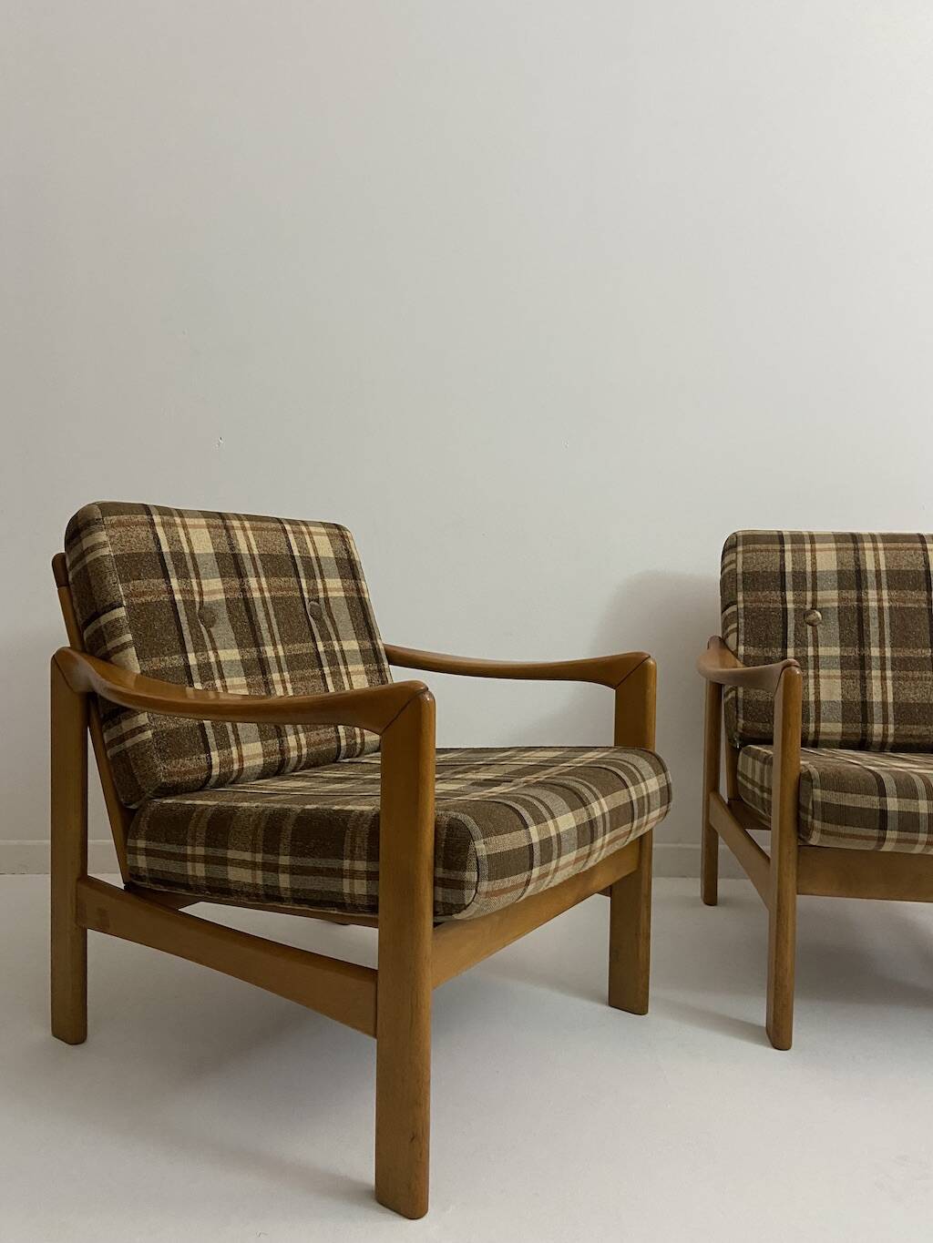 Vintage teak armchairs