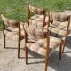Set of 4 Scandinavian style chairs from the 70s