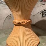 Table en rotin Maugrion, 8 couverts, repatinée
