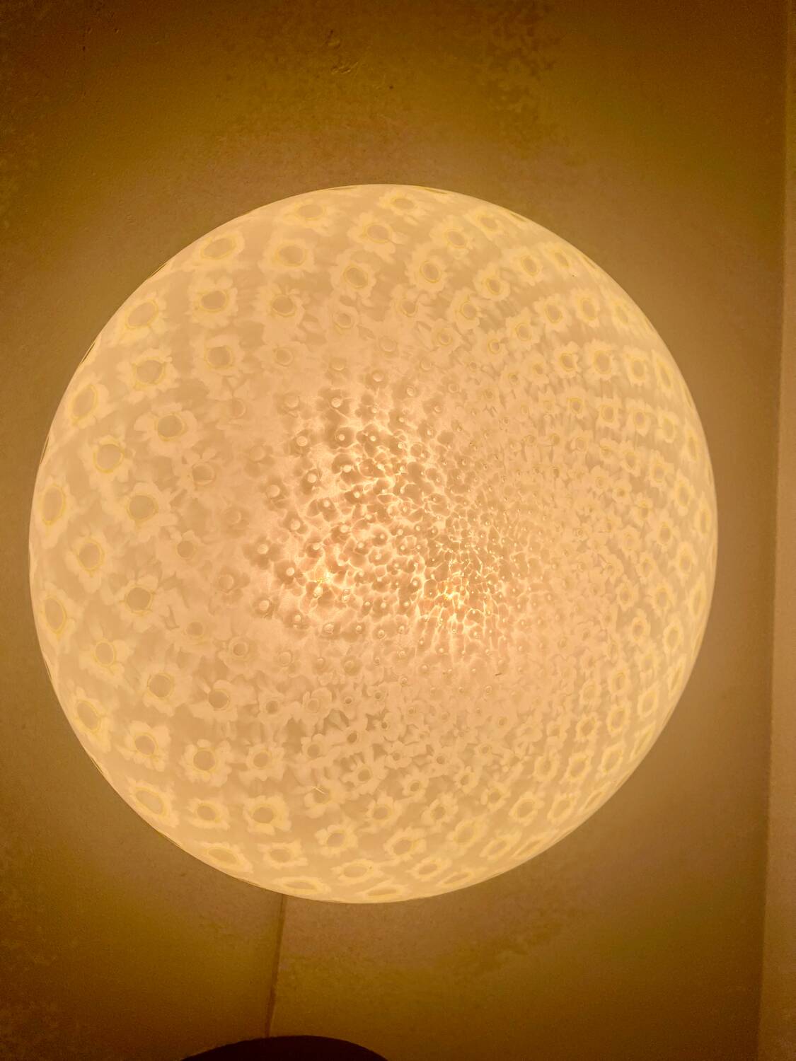 Barovier Toso ceiling light, mille-fleurs design, Murano glass, Italy, 1970