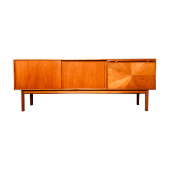 Enfilade en teck de Tom Robertson pour McIntosh années 1960, Collection Portes coulissantes Sunburst