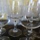 Lot of 7 engraved old glasses