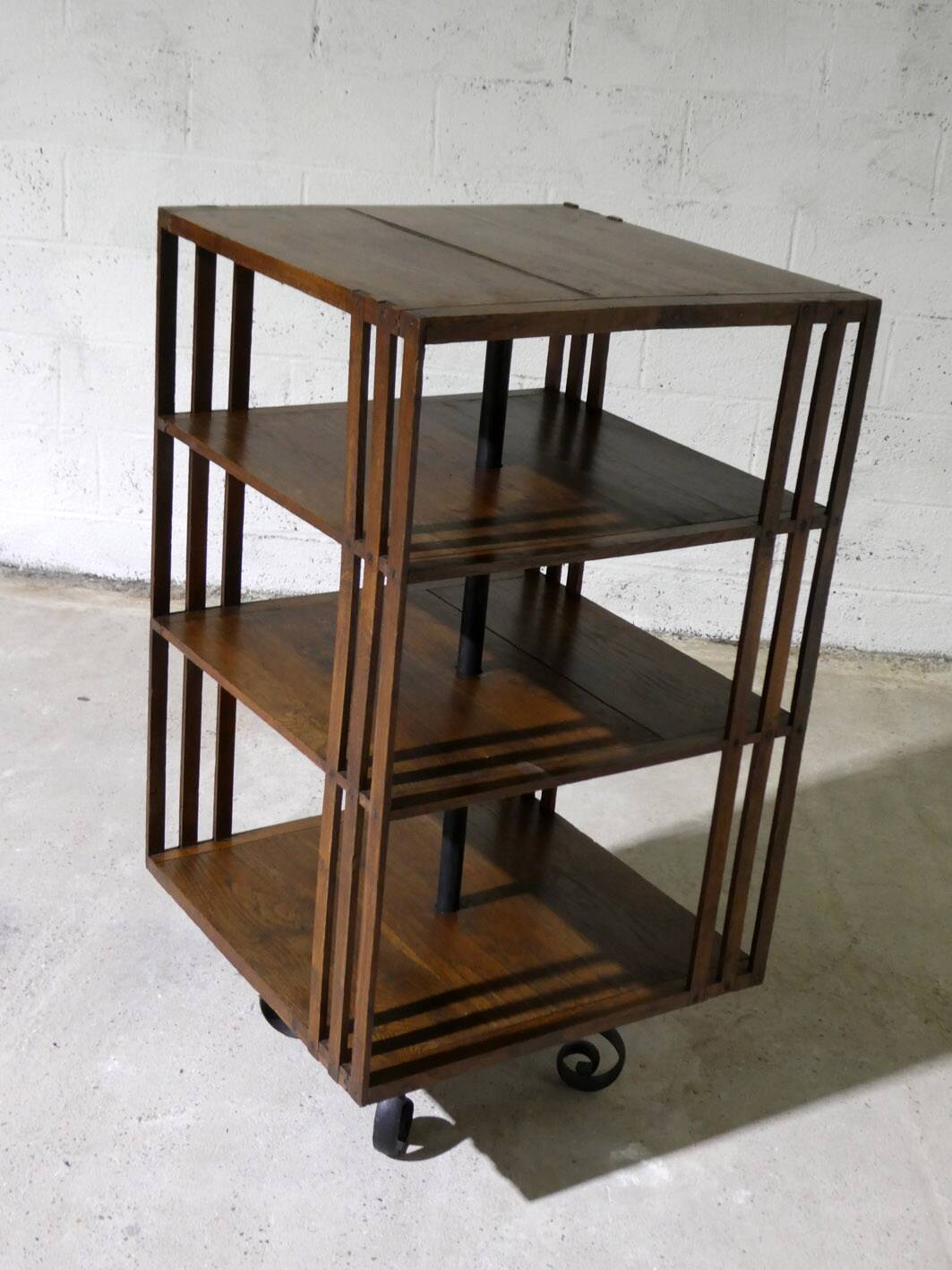 rotating oak library, early 20th century