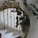 Vintage English brass mirror mid-20th century