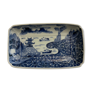 Coupelle Sometsuke rectangulaire, Arita Japon, Edo XVII XVIII Japan Asie