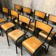 8 chaises mulcca école vintage