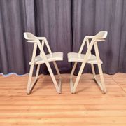 Pair of Borbona Folding Chairs by Carlo Hauner, Fiarm, Italy, 1970s