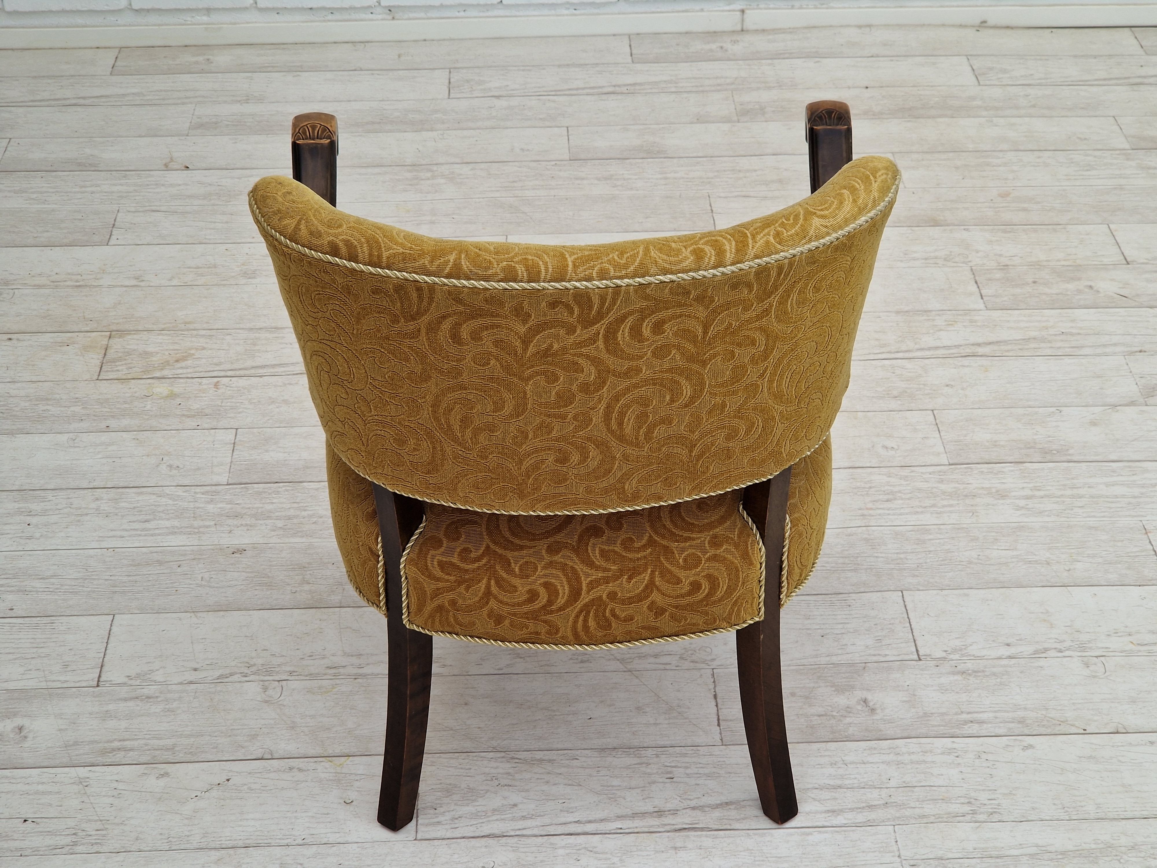 Fauteuil, tissu, bois de frêne, 1930