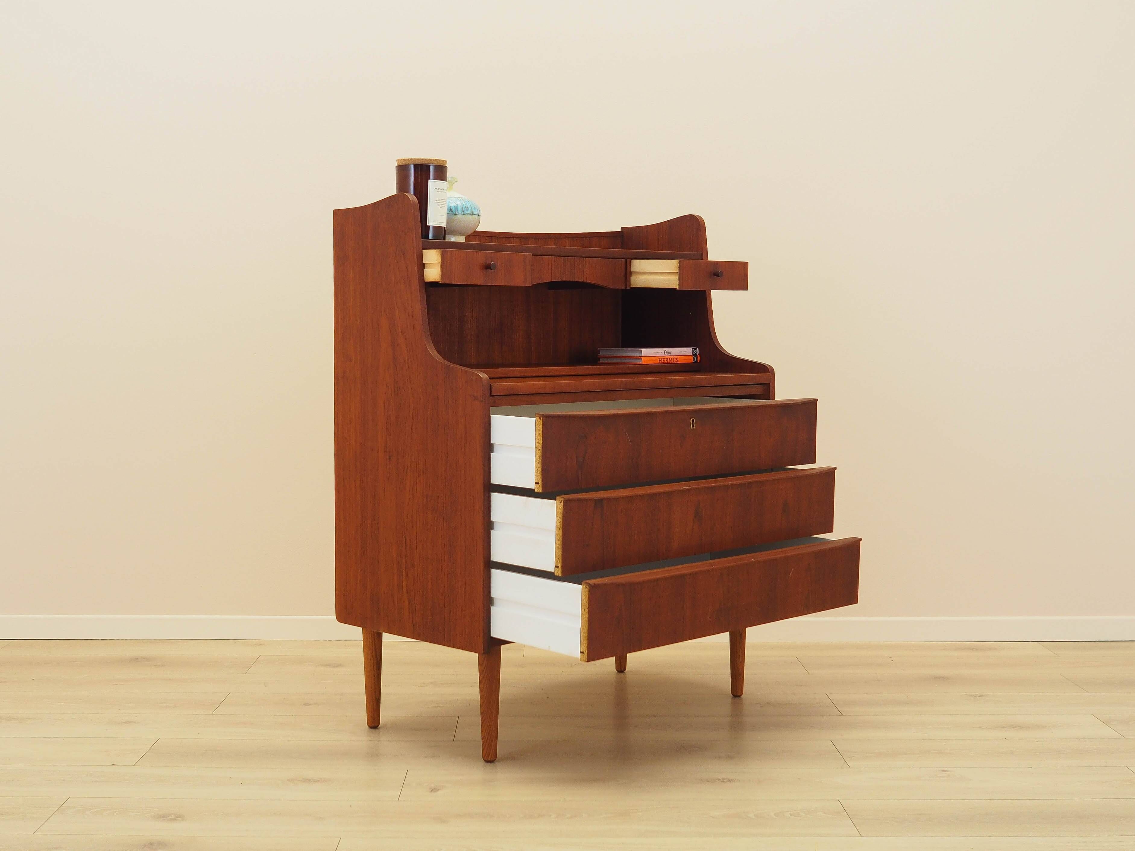 Teak secretary, Danish design, 1970s, made in Denmark