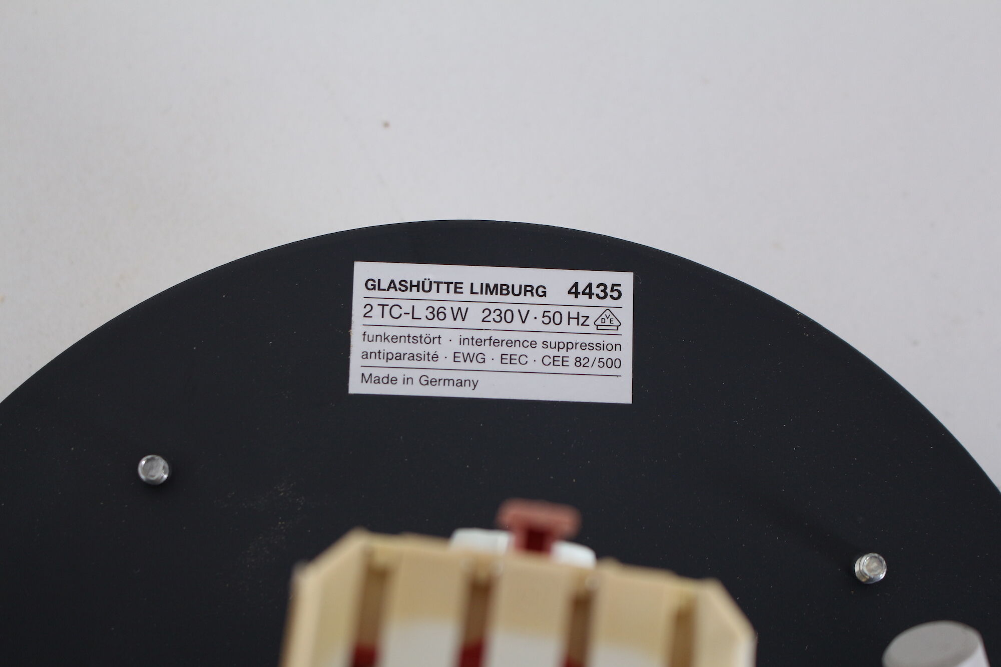 Large brass hanging Limburg glass