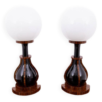 A pair of Art Deco lamps, Poland, 1950s.