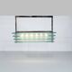 Large suspended chandelier, glass ceiling light, Italy 1970s.