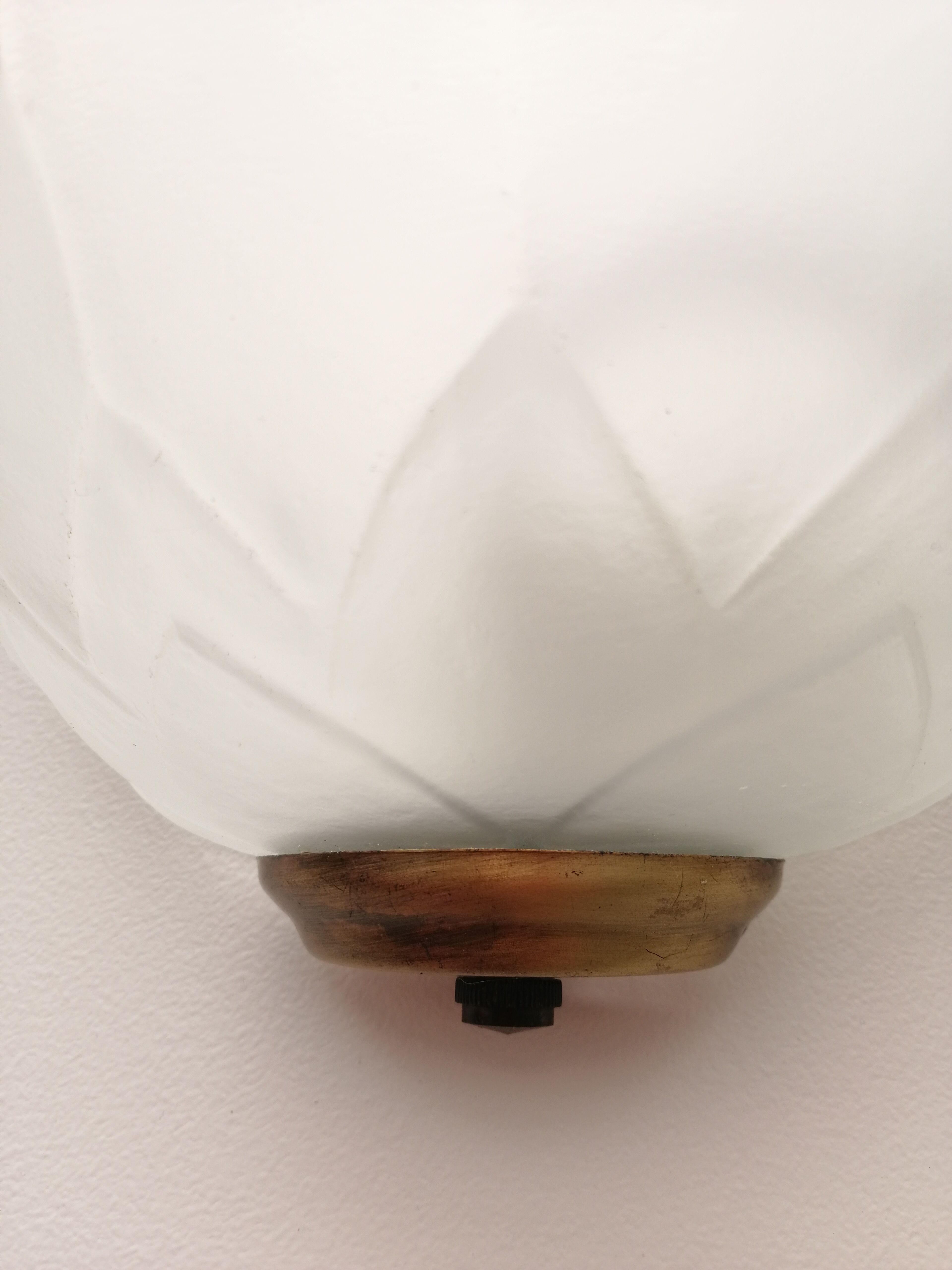 Flower-shaped molded glass wall lamp