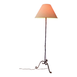 Vintage floor lamp - 40s , wrought iron with scroll feet