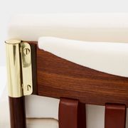 Pair of armchairs by Carlo De Carlo, rosewood, leather, brass, 1966