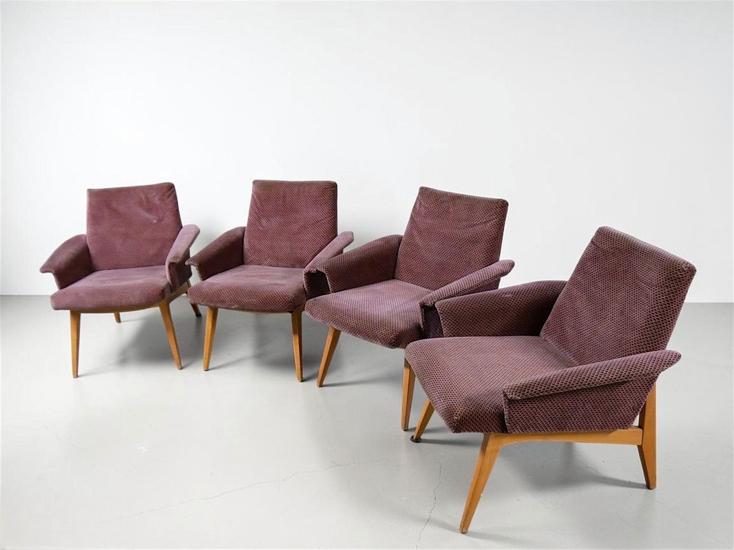 Set of 4 Scandinavian armchairs - Vintage 1960