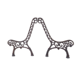 Pair of cast iron bench legs