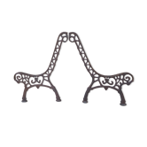 Pair of cast iron bench legs