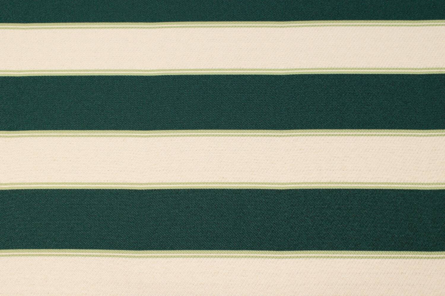 6 chaises en tissu rayé et bois de hêtre foncé