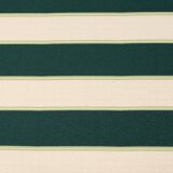 6 chaises en tissu rayé et bois de hêtre foncé