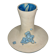 Design rocking vase in glazed ceramic with crystal decoration, 34 cm