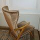 Fauteuil haut scandinave wing chair velour marron