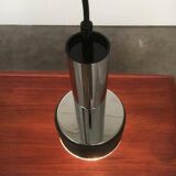 Suspended glass and chrome chandelier model P105 from the 1960s in German Space Age style by Staff, set of 2.