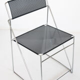 Vintage X-Line chair in enamelled and chromed metal by N.J. Haugesen for Bent Krogh