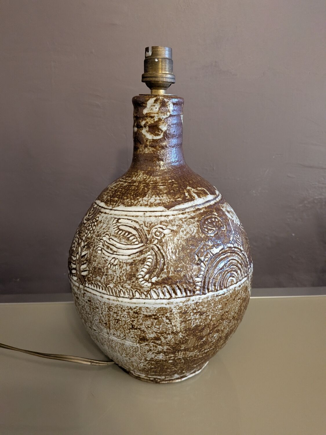 Ceramic lamp base 1970