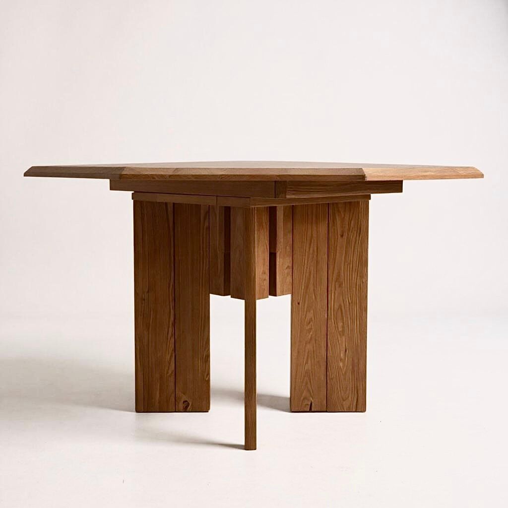 Vintage Octagonal Dining Table from Maison Regain, 1960