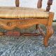 Provencal double armchair with woven rush in walnut