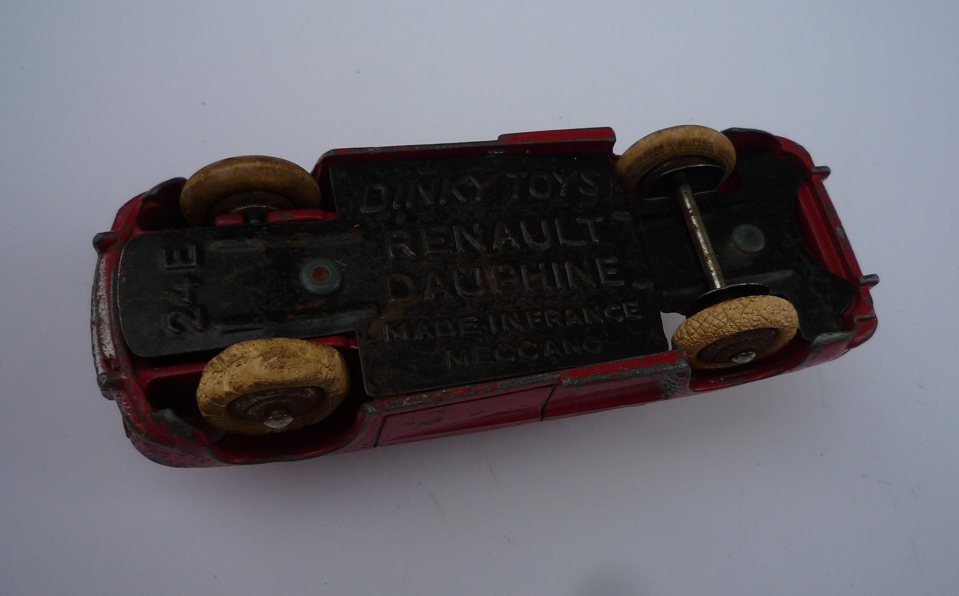 Vintage car Dinky Toys Renault Dauphine red