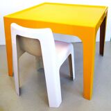 Yellow fiberglass table from the 70s