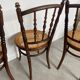 4 anciennes chaises de bistrot début 19 eme Josef Hoffmann bois cannage